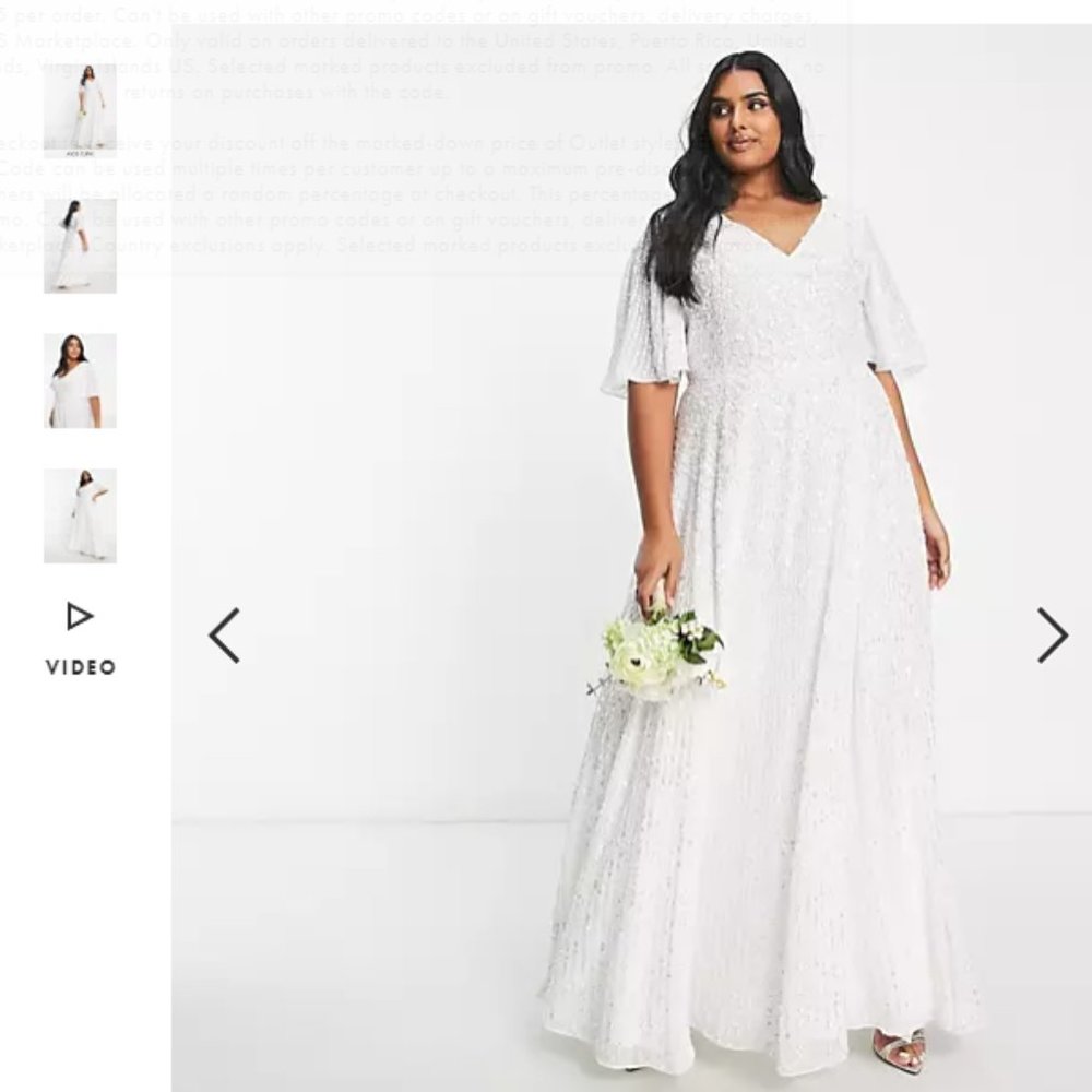 White Sequin Formal Dress